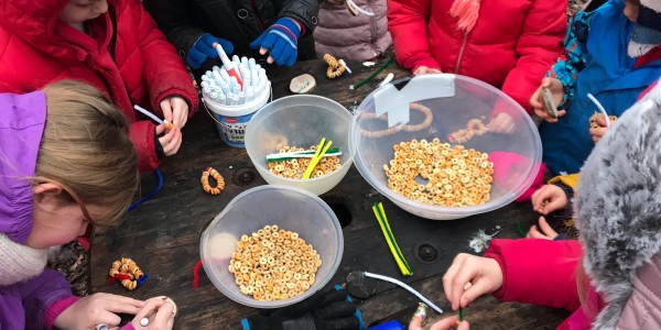 Primary Pupils With Cherrios